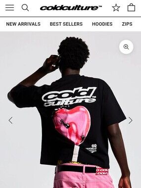 Cold Culture Men's Black Graphic Short Sleeve Tee -LOLLIPOP TEE BLACK